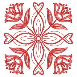 Redwork Fancy Flower Quilts 08(Md)