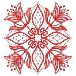 Redwork Fancy Flower Quilts 10(Lg)