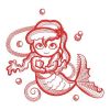 Redwork Little Mermaids(Lg)