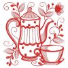 Redwork Tea Time(Lg)