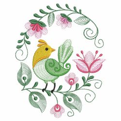 Rippled Colorful Birds 02(Sm) machine embroidery designs