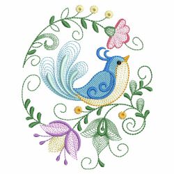 Rippled Colorful Birds 03(Md) machine embroidery designs