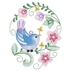 Rippled Colorful Birds 07(Md) machine embroidery designs
