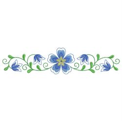 Fancy Blue Flowers machine embroidery designs