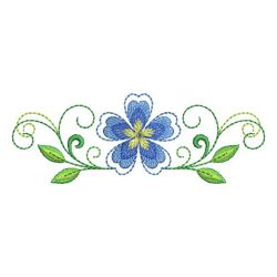 Fancy Blue Flowers 04 machine embroidery designs