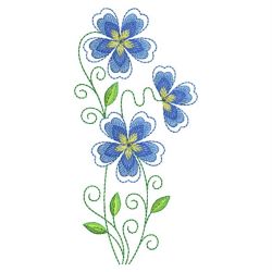 Fancy Blue Flowers 05 machine embroidery designs