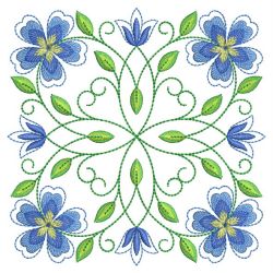 Fancy Blue Flowers 06 machine embroidery designs