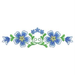 Fancy Blue Flowers 10 machine embroidery designs
