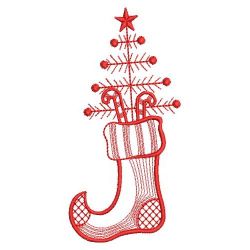 Redwork Christmas Stockings 01(Sm) machine embroidery designs