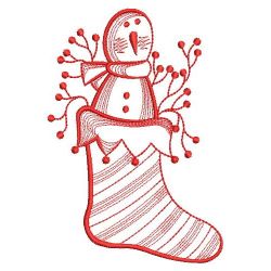 Redwork Christmas Stockings 02(Sm)