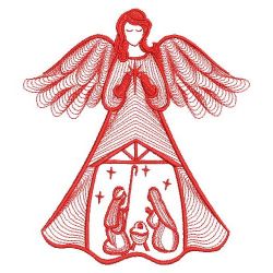 Redwork Nativity Angels 01(Lg) machine embroidery designs