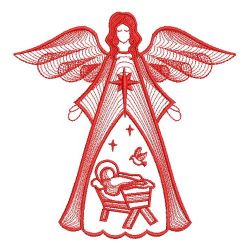 Redwork Nativity Angels 05(Lg) machine embroidery designs