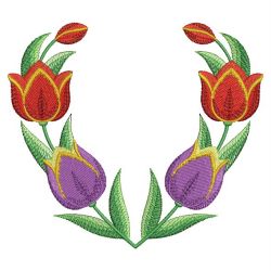 Colorful Tulips 04 machine embroidery designs