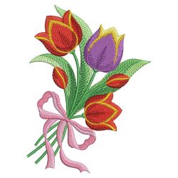 Colorful Tulips 06 machine embroidery designs