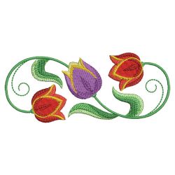 Colorful Tulips 07 machine embroidery designs