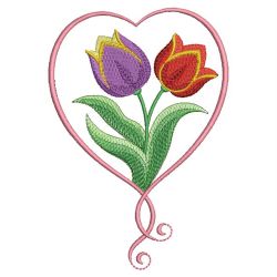 Colorful Tulips 08 machine embroidery designs