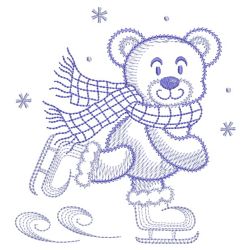 Sketched Teddy Bears 02(Md) machine embroidery designs