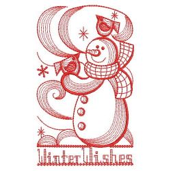 Redwork Winter Snowman 05(Md)