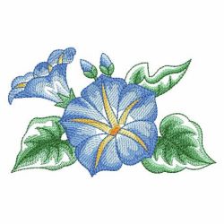 Watercolor Morning Glory 01(Lg) machine embroidery designs