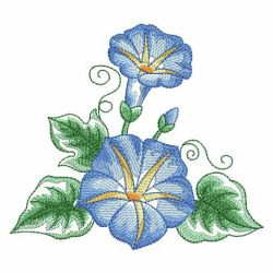 Watercolor Morning Glory 02(Md) machine embroidery designs