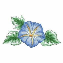 Watercolor Morning Glory 03(Md) machine embroidery designs