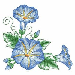 Watercolor Morning Glory 04(Md) machine embroidery designs