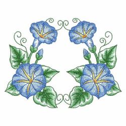 Watercolor Morning Glory 07(Lg) machine embroidery designs