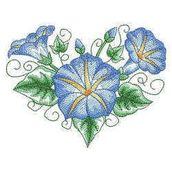 Watercolor Morning Glory 08(Md) machine embroidery designs