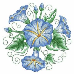 Watercolor Morning Glory 10(Md) machine embroidery designs