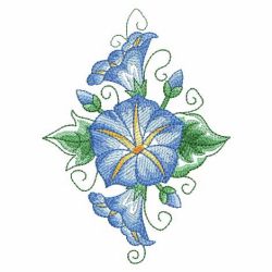 Watercolor Morning Glory 11(Md) machine embroidery designs