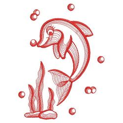 Redwork Under the Sea(Lg) machine embroidery designs