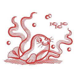 Redwork Under the Sea 02(Md) machine embroidery designs