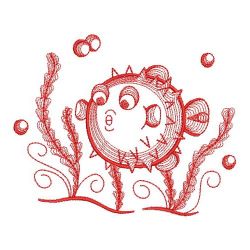 Redwork Under the Sea 05(Lg) machine embroidery designs