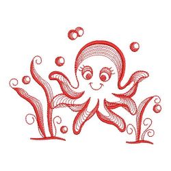 Redwork Under the Sea 07(Md) machine embroidery designs