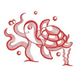 Redwork Under the Sea 08(Md) machine embroidery designs