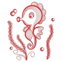Redwork Under the Sea 10(Lg) machine embroidery designs