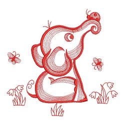 Redwork Baby Elephants 02(Lg) machine embroidery designs