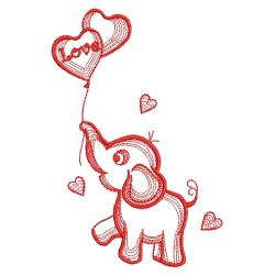 Redwork Baby Elephants 03(Md) machine embroidery designs