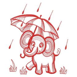 Redwork Baby Elephants 06(Md) machine embroidery designs