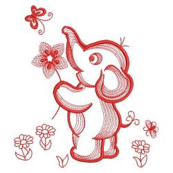 Redwork Baby Elephants 07(Lg) machine embroidery designs