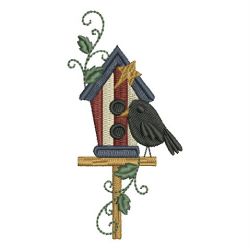 Folk Art Birdhouses 01 machine embroidery designs