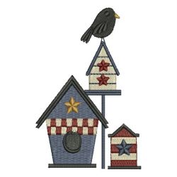 Folk Art Birdhouses 08 machine embroidery designs