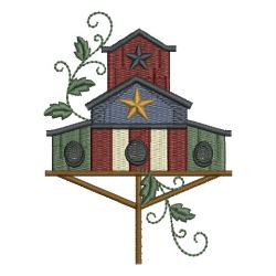 Folk Art Birdhouses 09 machine embroidery designs