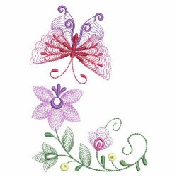 Rippled Butterfly Corners 03(Lg) machine embroidery designs