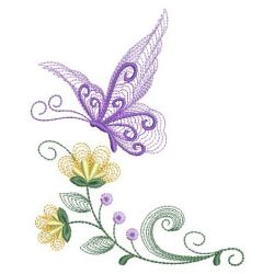 Rippled Butterfly Corners 04(Sm) machine embroidery designs