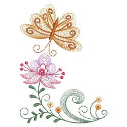 Rippled Butterfly Corners 05(Lg) machine embroidery designs