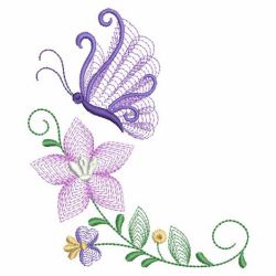 Rippled Butterfly Corners 07(Md) machine embroidery designs