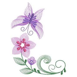Rippled Butterfly Corners 08(Lg) machine embroidery designs