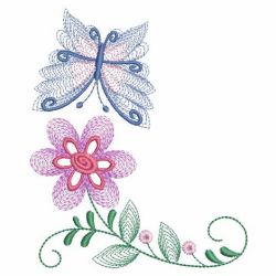Rippled Butterfly Corners 09(Sm) machine embroidery designs