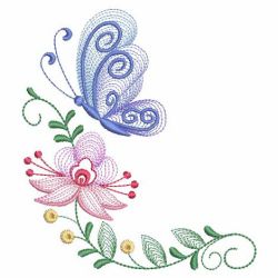 Rippled Butterfly Corners 10(Md) machine embroidery designs